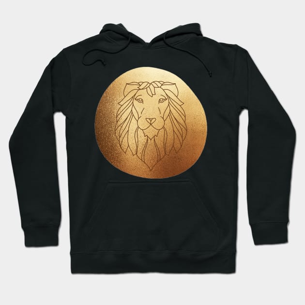 Taurus Zodiac  Metallic Gold Hoodie by Faeblehoarder